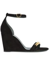 MULBERRY MULBERRY CHAINLINK WEDGE SANDALS - BLACK,MB3001212796732