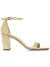 Stuart Weitzman Nearly Nude Heel Sandals In Sm000 Gilt