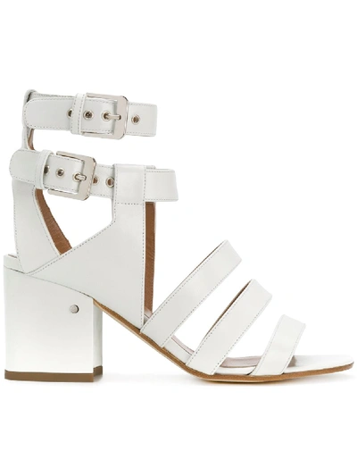 Laurence Dacade Rela Strappy Leather Block-heel Sandal In White