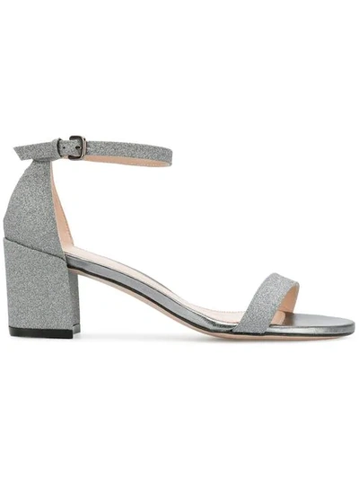 Stuart Weitzman Simple Glitter Sandals