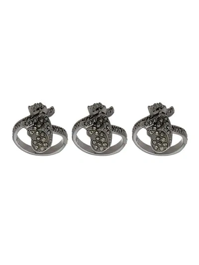 Camila Klein Strass Embellished 3-ring Set - 金属色 In Metallic