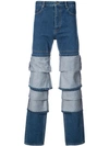 Y/PROJECT Y / PROJECT PANEL STRAIGHT-LEG JEANS - BLUE,JEAN5F3112547467