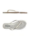 Tkees Silver Showers Metallic Flip-flops In Platinum