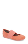 Camper 'right Nina' Leather Ballerina Flat In Medium Pink Leather