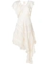 CHLOÉ ASYMMETRIC LACE-TRIMMED DRESS,CHC18URO0900312830018