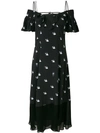 MCQ BY ALEXANDER MCQUEEN OFF-THE-SHOULDER SWALLOW-PRINT MAXI DRESS,486566RKF1112809626