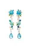 ANABELA CHAN TURQUOISE VINE 18K GOLD EARRINGS,AC-17-BO-01-ES-YG-BT