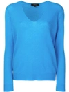 THEORY THEORY ADRIANNA SWEATER - BLUE,F111870112796519