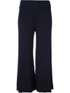 NOMIA NOMIA CROPPED STYLE CULOTTE TROUSERS - BLUE,NOMS180912822670