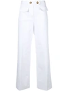 RED VALENTINO RED VALENTINO FRONT FLAP POCKET TROUSERS - WHITE,PR0RB1750F512817773