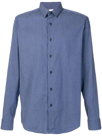 Xacus Geometric Patterned Shirt - Blue