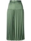 JUNYA WATANABE high waist pleated midi skirt,JAS02712829070