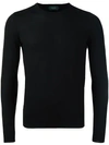 Zanone Fine Knit Jumper - Black In Black