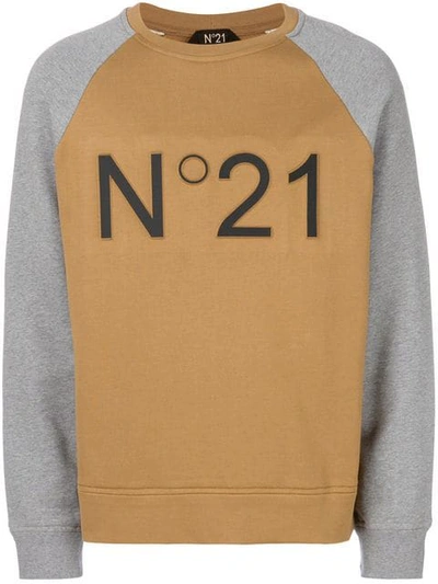 N°21 Logo插肩套头衫 In Brown