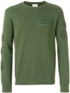 DONDUP MILITARY INSIGNIA EMBROIDERED SWEATER,UF521KF151T11312810845
