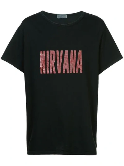 Yohji Yamamoto Nirvana T-shirt In Black