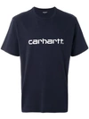 Carhartt Logo Print T-shirt In Blue