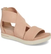 Eileen Fisher Sport Platform Sandal In Toffee Cream