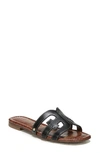 Sam Edelman Bay Cutout Slide Sandal In Black Leather