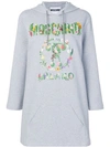 MOSCHINO FLORAL PRINT LOGO HOODIE,A0456042612797214