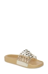 KATY PERRY STUDDED SLIDE SANDAL,KP0404