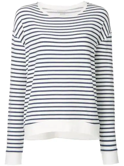 Majestic Oversized Striped Jersey Top In Blue