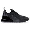 Nike Air Max 270 Ah8050-005 Men's Triple Black Athletic Running Shoes Cg857 In Triple Black