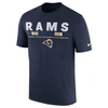 NIKE MEN'S LOS ANGELES RAMS NFL LEGEND STAFF T-SHIRT, BLUE,5549788