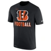 NIKE MEN'S CINCINNATI BENGALS NFL LEGEND ONFIELD T-SHIRT, BLACK,5549323