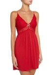 Eberjey 'colette' Chemise In Scarlet Sage