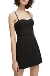 French Connection Whisper Sweetheart Light A-line Dress In Black