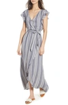 SPLENDID CHAMBRAY STRIPE WRAP DRESS,SD12171