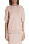 MARC JACOBS RIB TRIM METALLIC SWEATER,M4007282