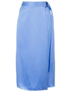 DION LEE SATIN TIE SKIRT,A1194S18NAVY12661783