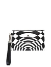 VERSACE BLACK &AMP; WHITE NYLON CLUTCH,10550109