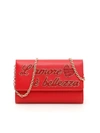 DOLCE & GABBANA LEATHER WALLET BAG WITH EMBROIDERY,10551888