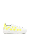CHIARA FERRAGNI LEATHER ROGER trainers WITH FLUO STARS,10551875