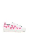 CHIARA FERRAGNI LEATHER ROGER SNEAKERS WITH FLUO STARS,10551957