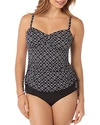 SHAPE SOLVER SHIRRED SOFT CUP TANKINI TOP,5518410