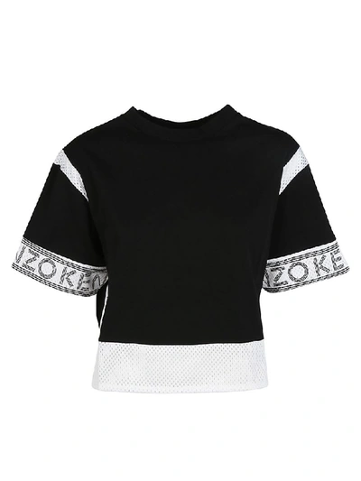 Kenzo Perforated T-shirt In Black