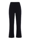 Prada Cropped Tailored Trousers In Nero