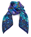 Liberty London Floral Medley 45 X 45 Silk Neckerchief In London Floral Bright Purple