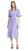 PUSHBUTTON MIDI DRESS WITH FLUTTER SLEEVES
