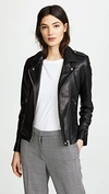 IRO HAN LEATHER JACKET BLACK,IROOO41234