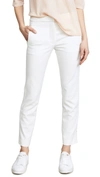 TIBI ANSON STRETCH CROPPED SNAP SKINNY PANTS