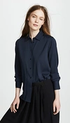 Vince Slim Fitted Blouse Coastal