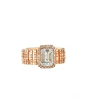 ANDREOLI 18K PAVE & BAGUETTE WIDE DIAMOND RING,PROD209420129