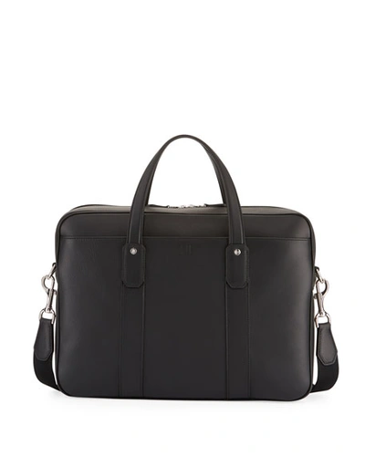 Dunhill Hampstead Leather Document Briefcase, Black