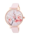 TED BAKER Floral Leather-Strap Watch,0400097882631