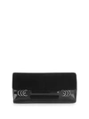 HALSTON HERITAGE Leather & Suede Ring Clutch,0400097850899